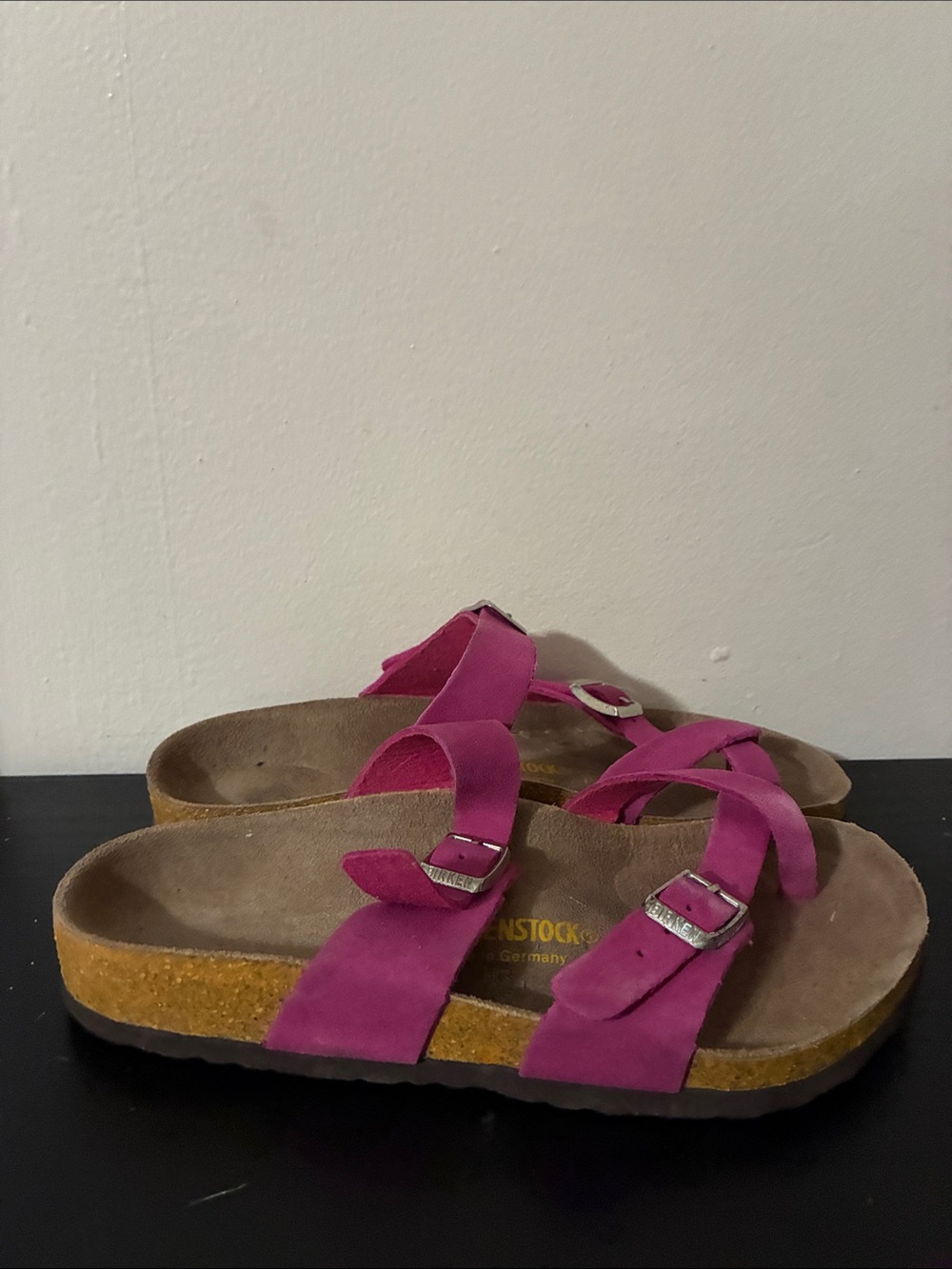pink Birkenstock Mayari toe-loop sandals women’s size EU38 L7 M6